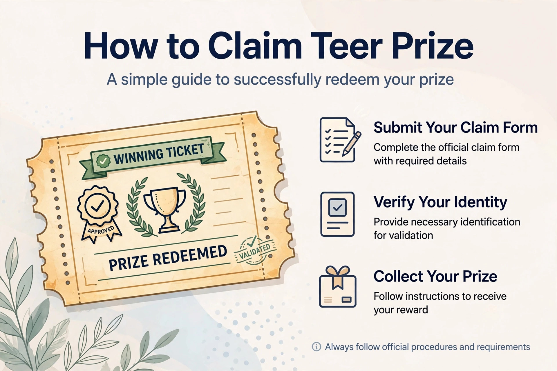 How to claim teer prize winnings step by step process