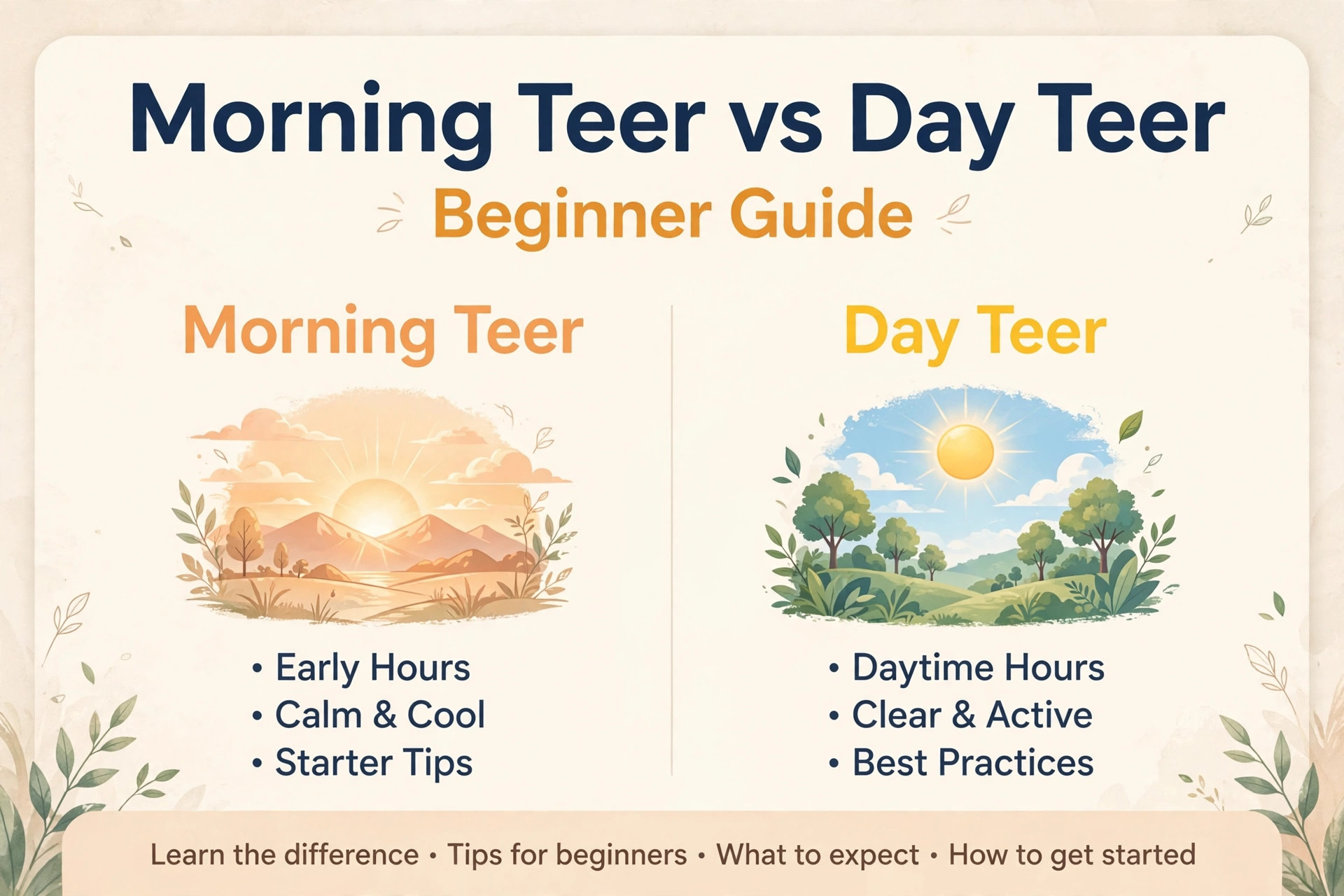 Beginner guide explaining morning teer vs day teer sessions