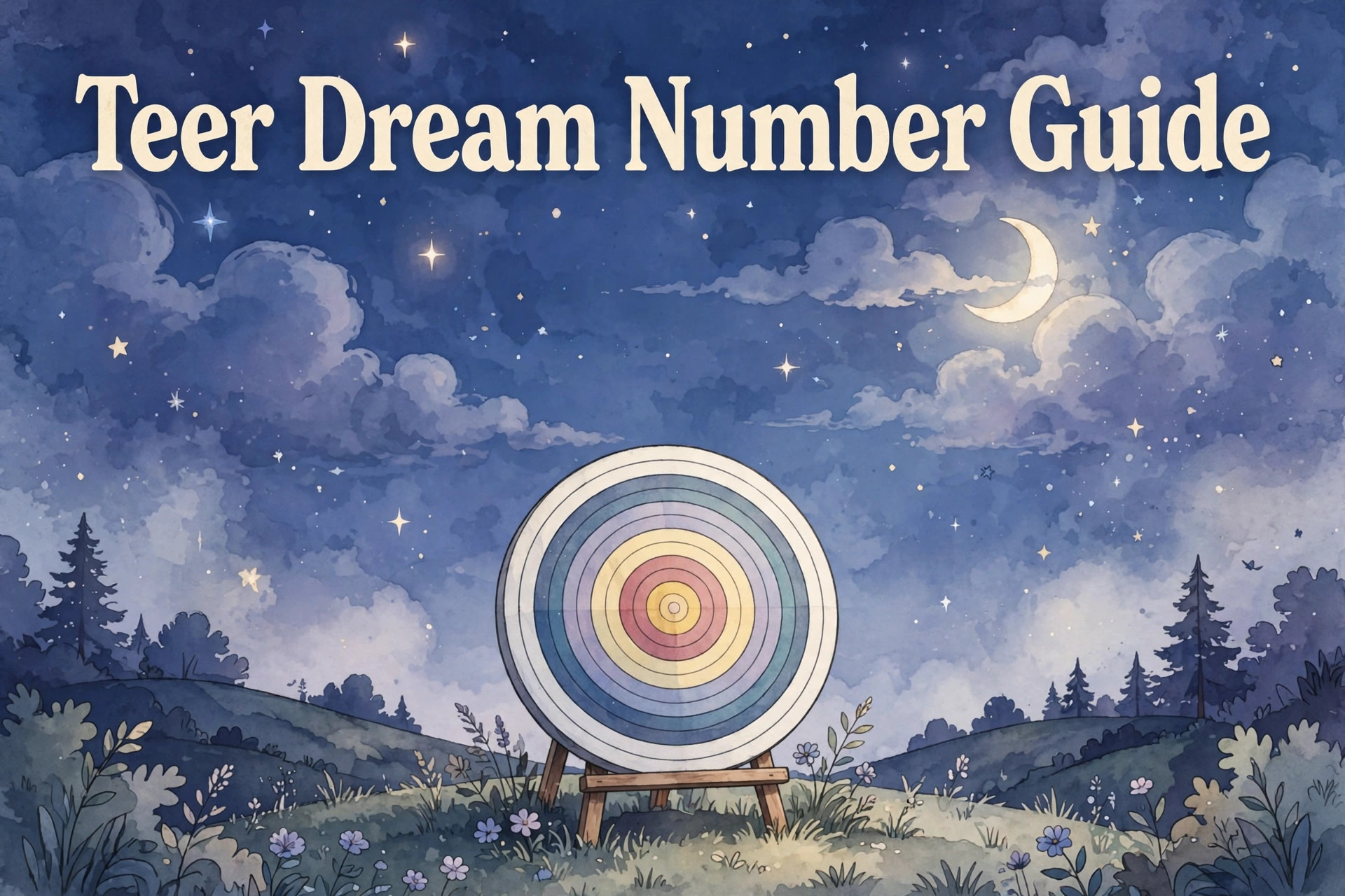 Teer dream number folklore guide with dream symbols and archery target