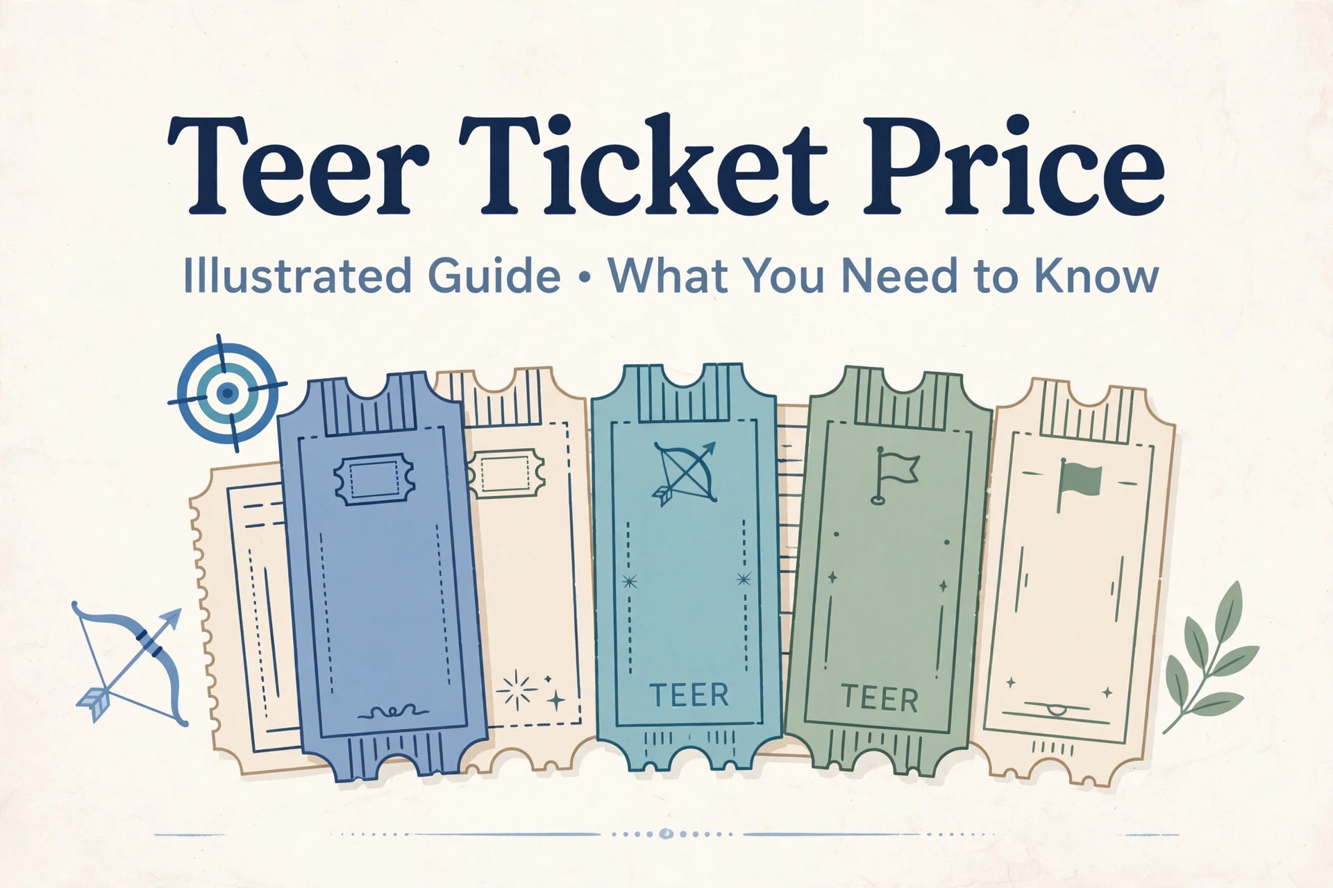Teer ticket price guide showing standard counter ticket denominations
